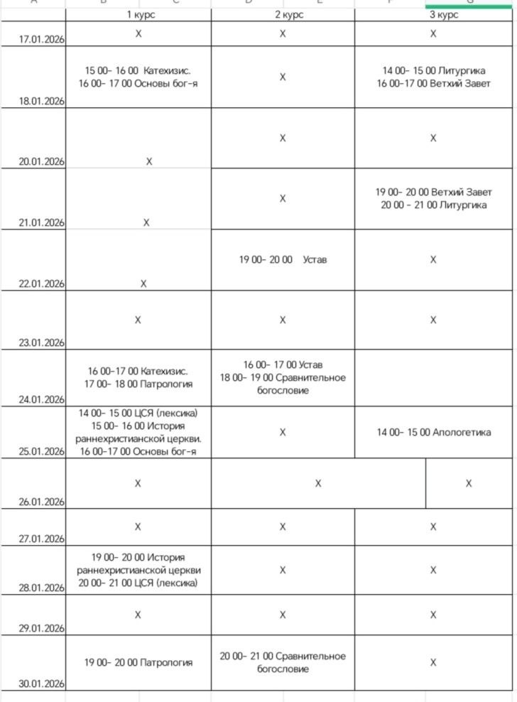 Расписание зимней сессии 2025-2026 гг.